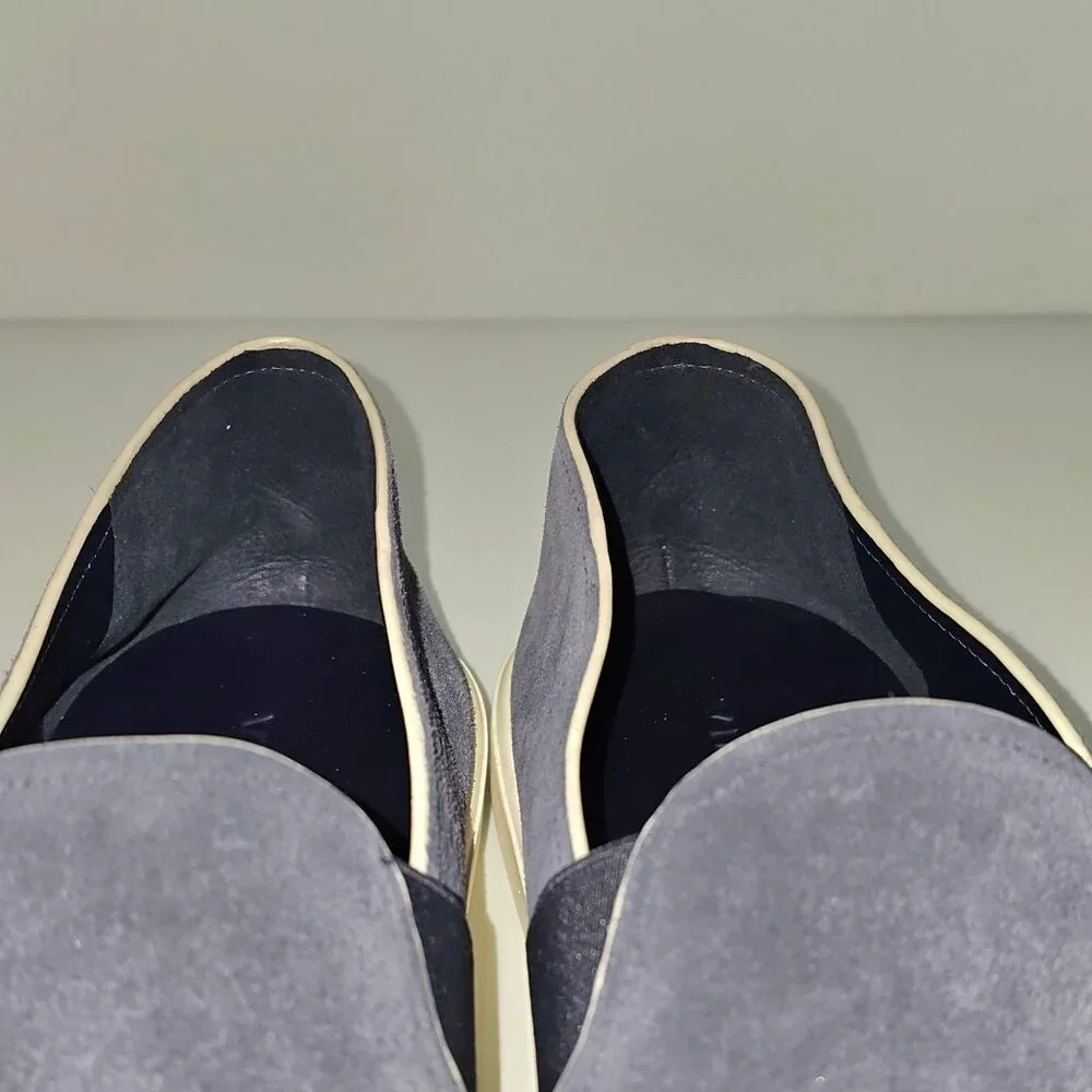 Vince Blair Loafer Sneaker Womens 10 Blue Ink Suede Slip On Casual Designer NEW - Picture 6 of 14